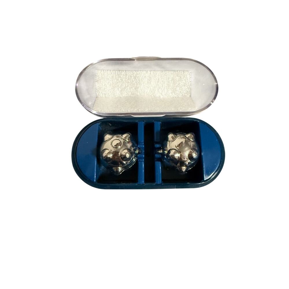 Vintage Nikken Magboy Magnetic Therapy Balls Massage Stainless Steel